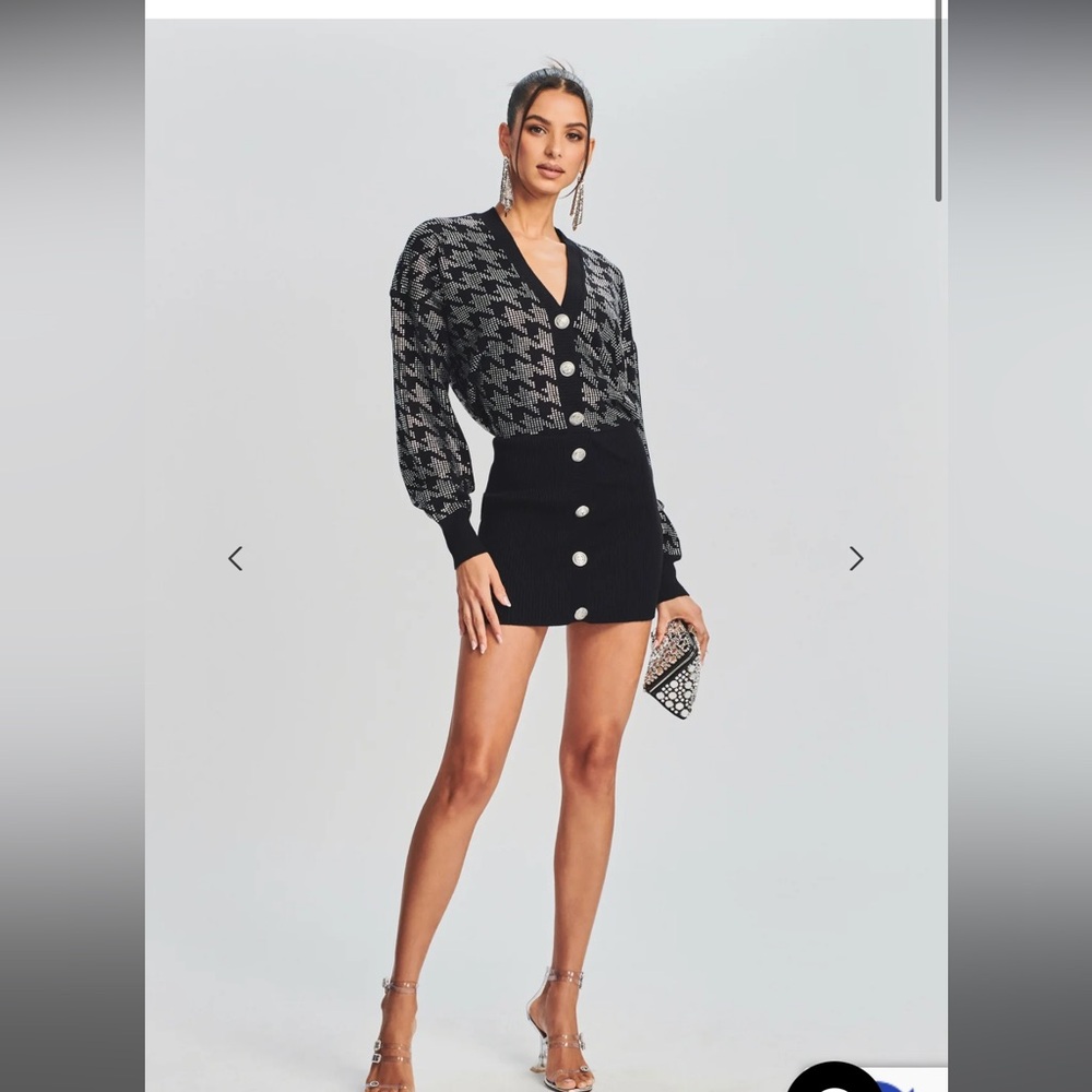 Retrofete tala embellished sweater dress